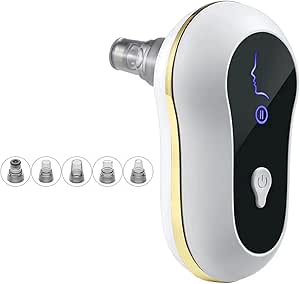 جهاز شفط الرؤوس السوداء - محمول قابل لإعادة الشحن للمسام وحب الشباب مع 3 مستويات و5 رؤوس شفط، للرجال والنساء